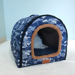 New design camouflage indoor pet house bed pet tent bed with luxury pet bed house NO 2