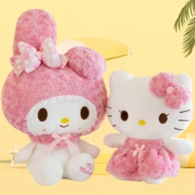 Cute Soft Melody Kitty Stuffed Dolls Birthday Valentines Gifts Famous Cartoon Character Plush Toys for Girls Kids