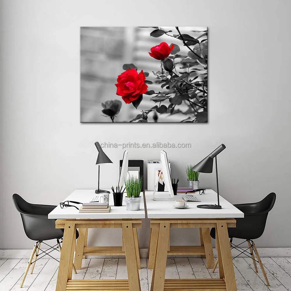 Contemporary Red Rose Flower Floral Home Decor Art Print Matted Picture USA A218 