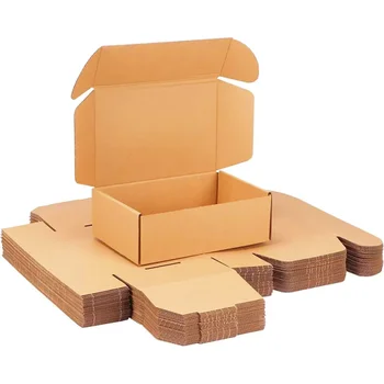 Wholesale brown corrugated packaging transport box customized logo reusable folding corrugated packaging paper box