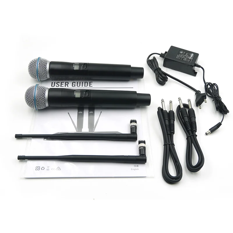 QLX24D Vocal Stage Studio Mic QLXD4 Dual Channel Handheld Microphone BETA58A Wireless Mikrofon QLX24D