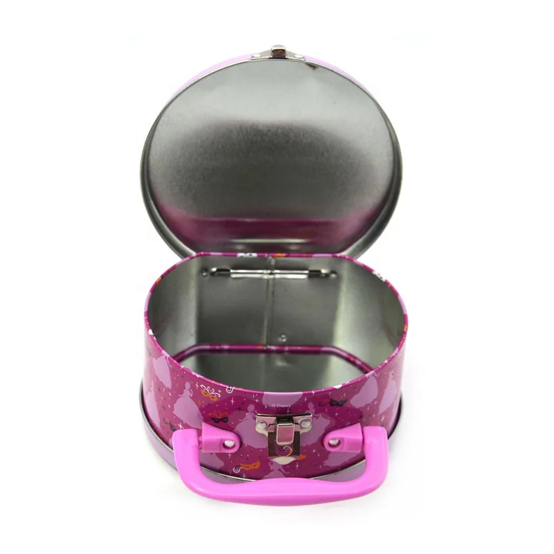 Custom Full-Color Portable Tin Box with Handle DIY Children's Cute Toy Gift Metal Case for Candy Chocolate & Food Storage