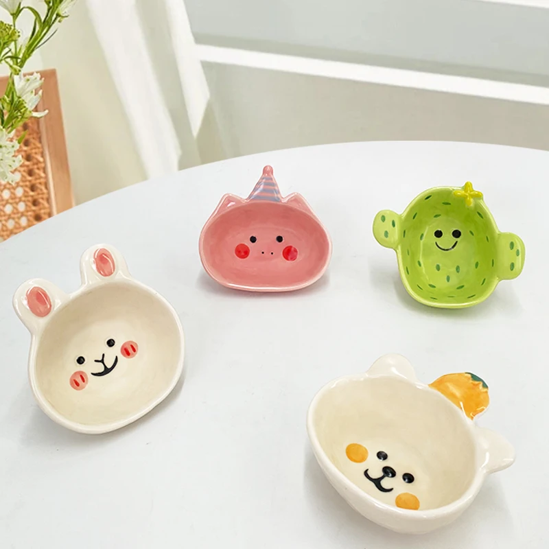 Cuenco de Porcelana con Diseño de Dibujos Animados, Vajilla de Oso