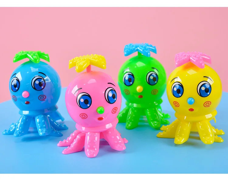 亚马逊热销流行迷你塑料教育章鱼发条玩具