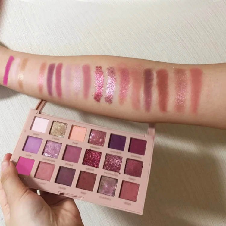 Стойкие блестящие перламутровые мерцающие тени для век 18 цветов Палитра теней