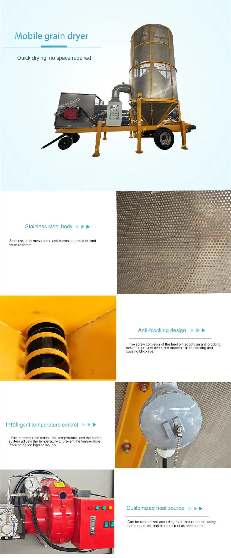 Grain Dryer Rice Dryer Paddy Mobile Drying Machine - Buy Rice Grain ...