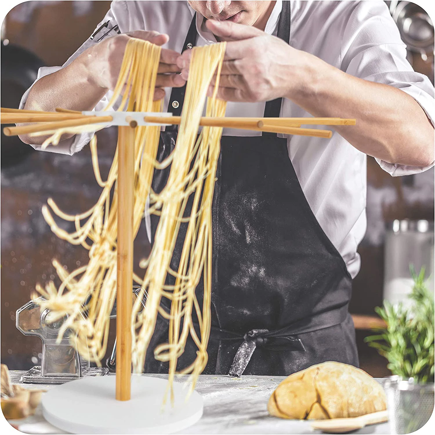 2025 кухонная сушилка для макаронных изделий деревянная подставка ручной работы съемная домашнего приготовления более 2 кг