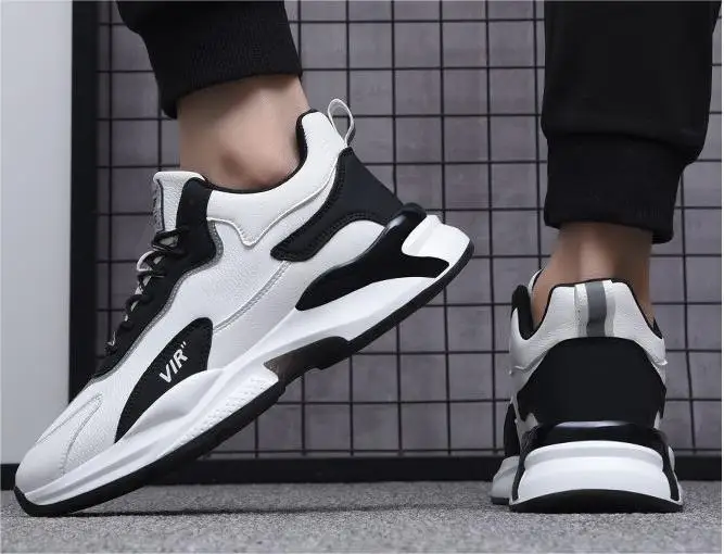 Men's shoes 2024 autumn and winter new PU surface comfortable lightweight outdoor sports breathable casual shoes