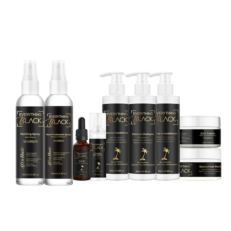 Набор для ухода за волосами из шампуня и кондиционера с индивидуальной этикеткой, товары для гладкого восстановления и увлажнения волос 4C/3C афро