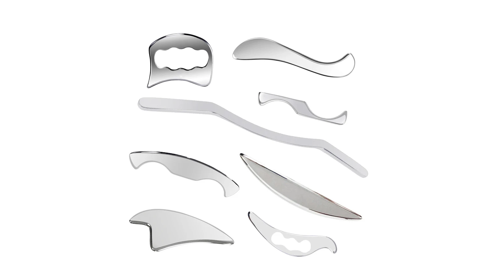 M Shape Stainless Steel Muscles Scrape Massager Gua Sha Tool Scar