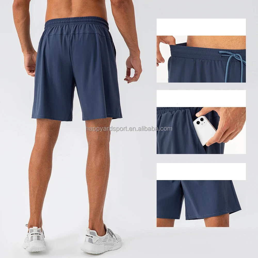 Men's Jogger Sportswear Drawstring Design Sports Shorts Summer Loose Casual Gym Workout Shorts With Side Pockets453_voghion.com