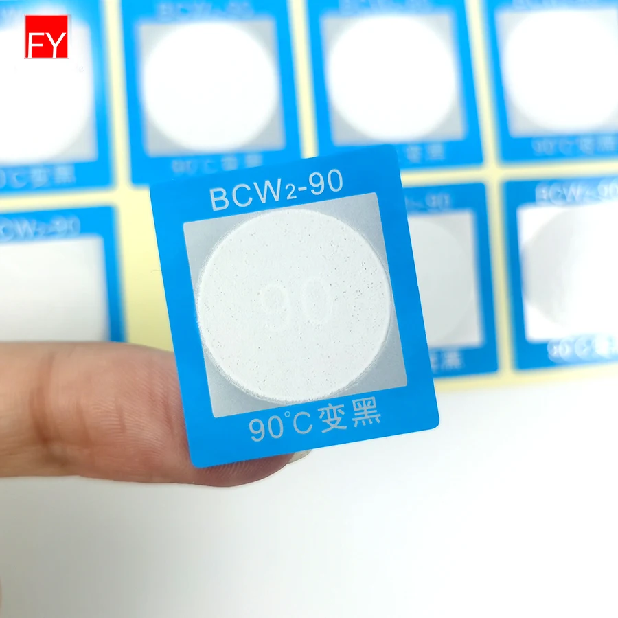 Irreversible Test Controller Heat Sensitive Kids Temperature Indicator Label 250F Thermochromic Color Changing Sticker