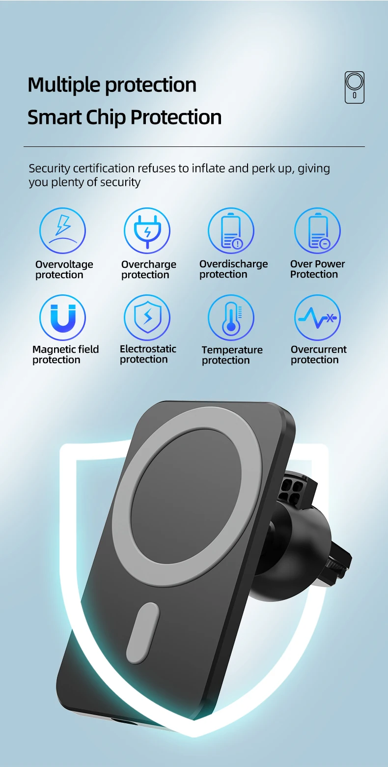 2021 15w Magnetic Car Vent Mount fast Wireless Charger phone holder for iphone 12 magnetic phone stand mount/dashboard/tabletop