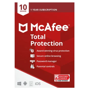 24/7 Online Ready Stock McAfee Total Protection 2022 10 Devices 1 Year Top Up Security Software Download Code