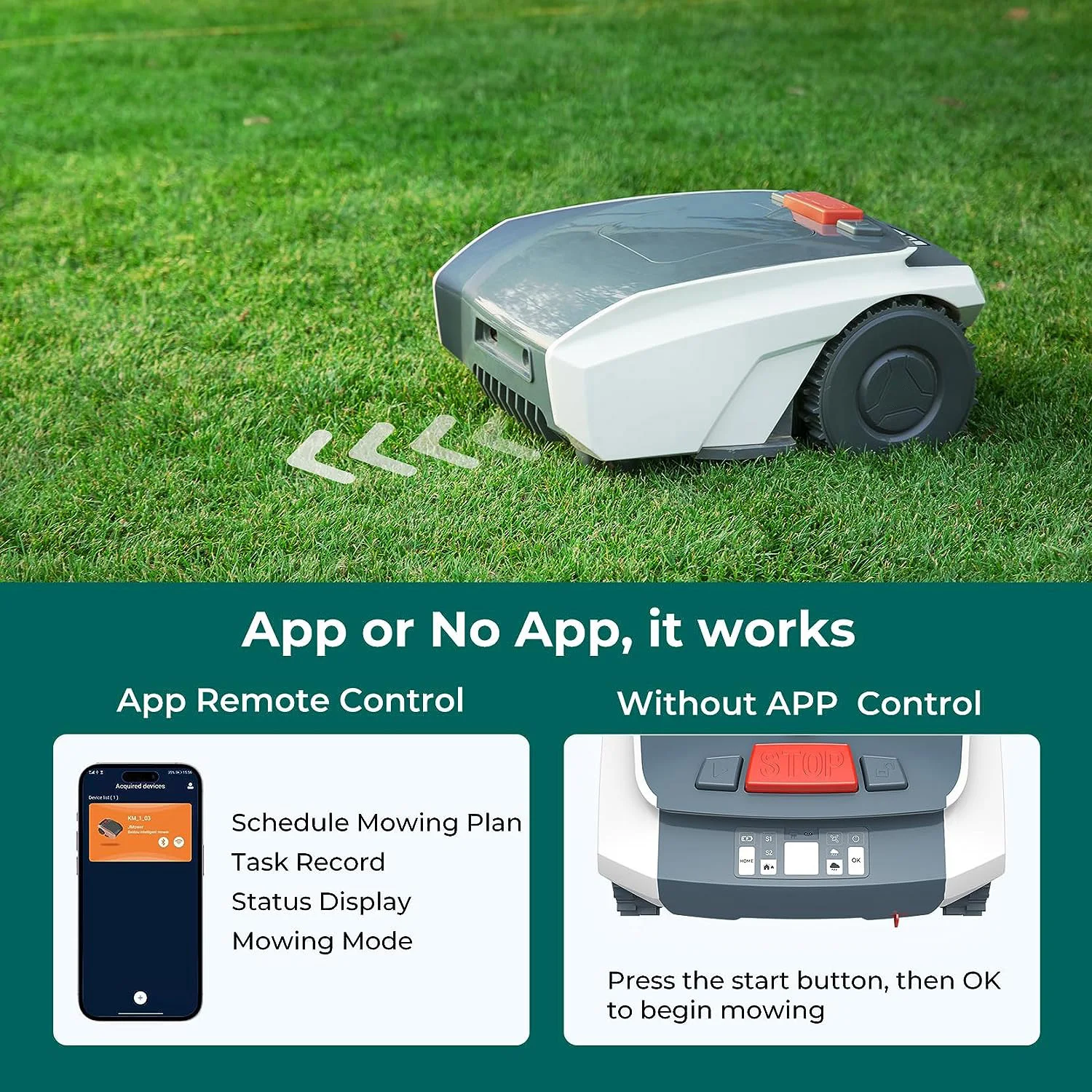 Intelligent M18e Mower Selfpropelled Gps Navigation Robotic Lawn Mower Electric Automatic For