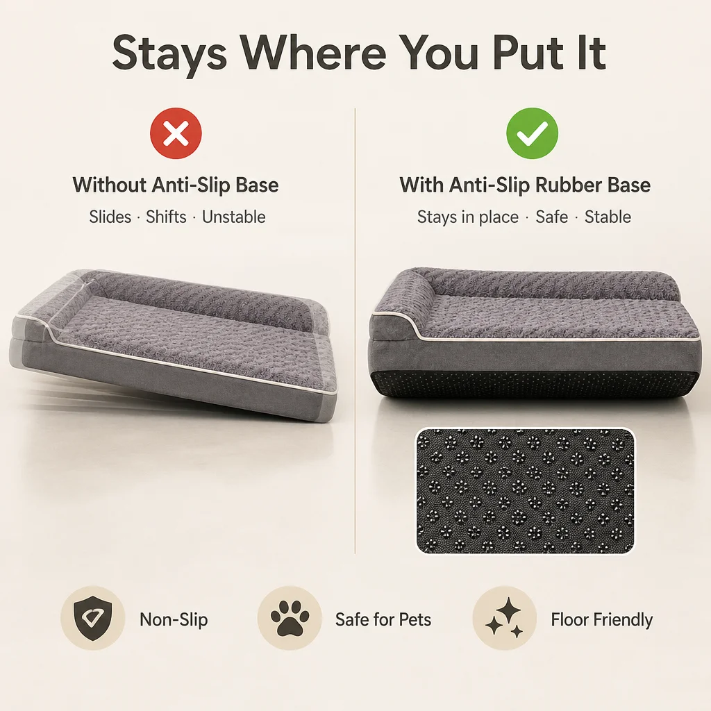 Fancie Low Bolster Dog Bed Rose — Product details 7