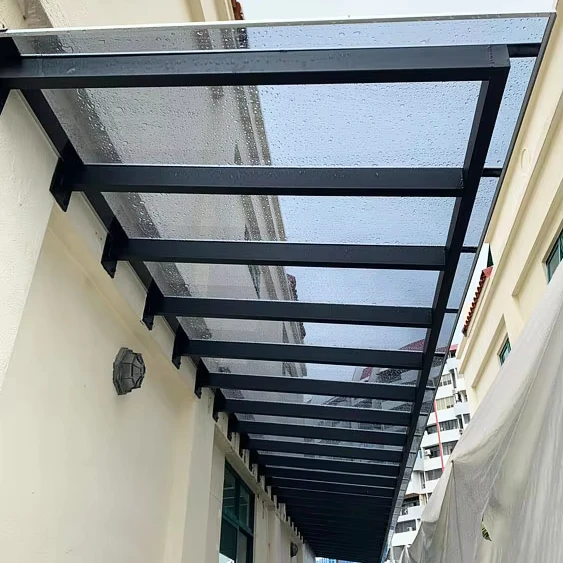 Modern Design UV Protected Clear Solid Polycarbonate Roof Panel & Corridor Awning Sun Sheets UV Corridor Awning
