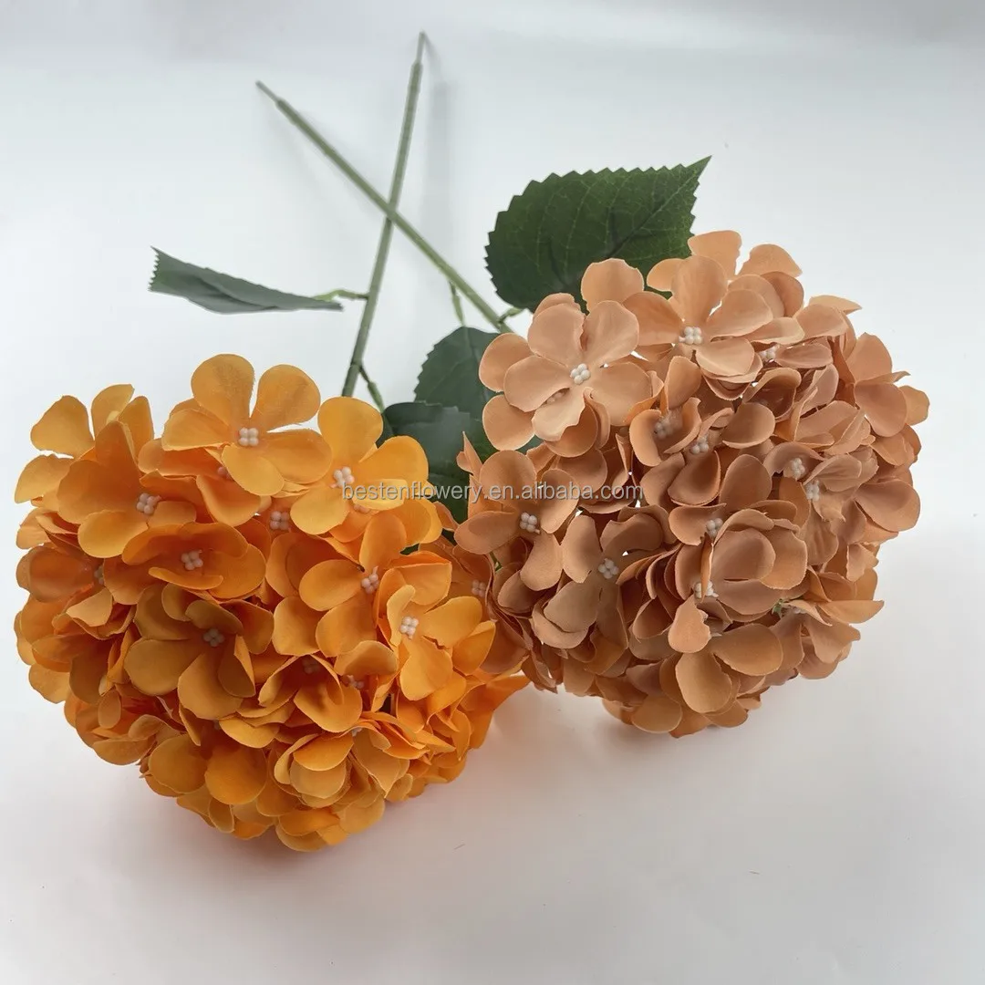 Wholesale Single Stem Silk Flowers Artificial Hydrangea Flower Bulk For Wedding Decoration Buy