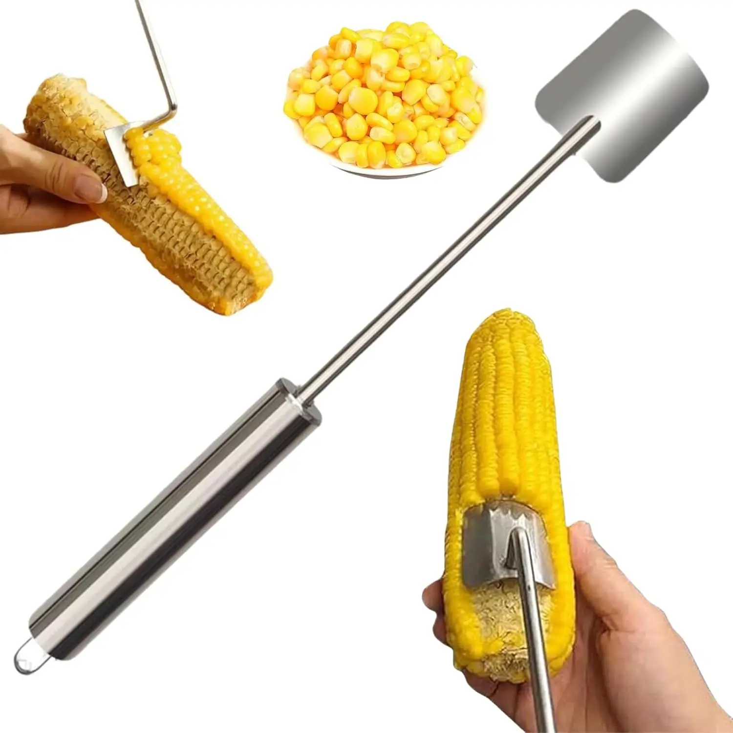 Кукурузный резак из нержавеющей стали инструмент для очистки кукурузы с эргономичной ручкой кухни