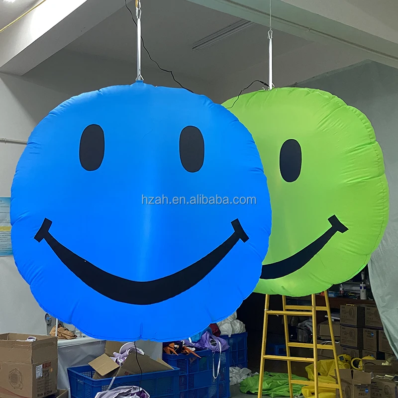 5ft Big Smile Inflatable Lighting for Night Club Ceiling Decoration Advertising Inflatables