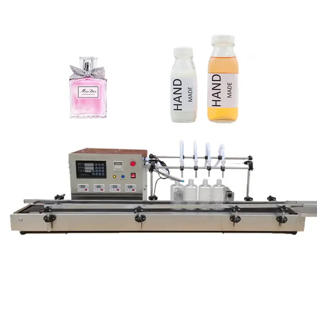 Small liquid filling machine 4 nozzle 10-500ml bottle syrup oral Jam Filler Line Honey Filling Machine Production Line