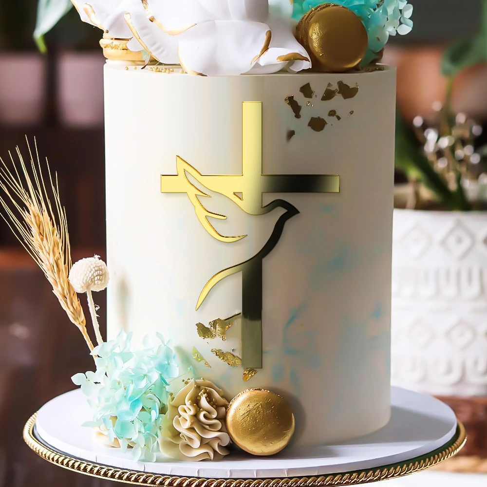 Cake Topper Ailes d'ange Première Communion Baptême Décoration de