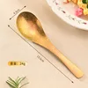 Pure titanium earl spoon small-crystalline rose gold