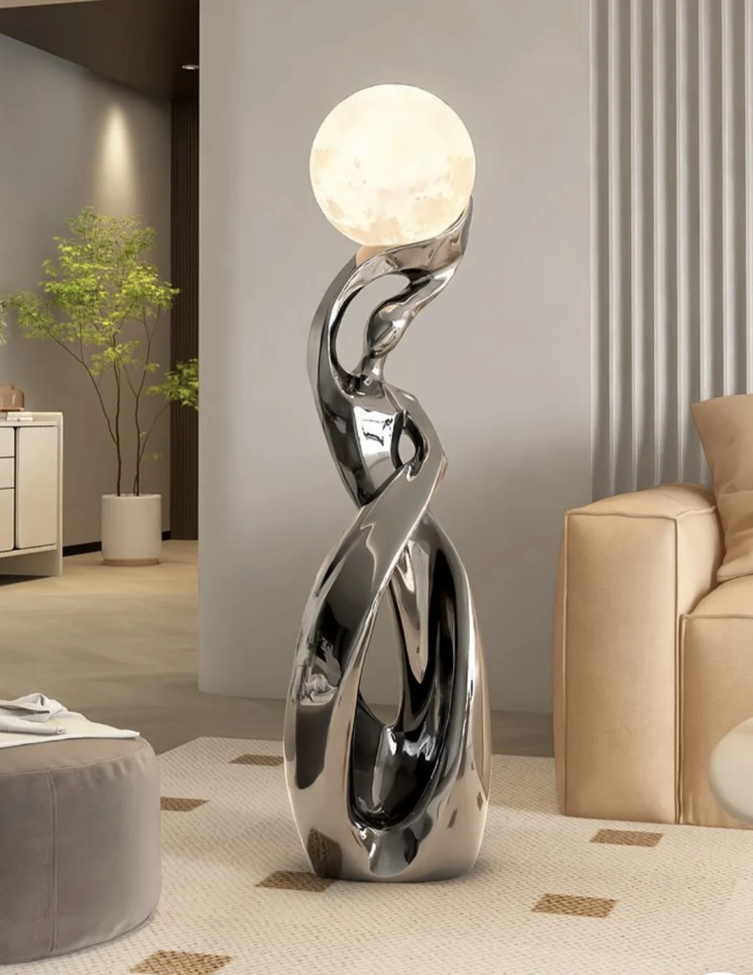 Hotel Nordic Living Room Corner Resin Sculpture Floor Light Designer Modern Minimalist Art Decoration Standing Led Floor Lamp