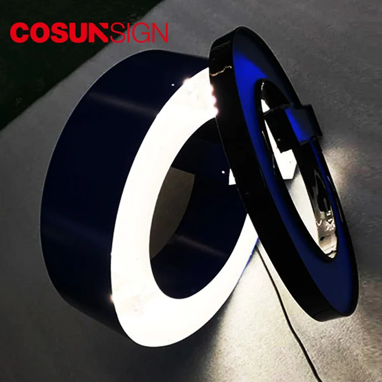 For Aluminum Profile 3D Metal Acrylic Trim Cap Led Channel Letter Sign for Advertising Outdoor Use in Companies Hospitals Park