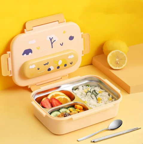 Boîte à lunch isotherme en acier inoxydable Offre Spéciale 2 ou 3 compartiments pour enfants Grands cadeaux