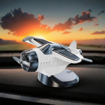 New Car Mounted Solar Powered Rotating Airplane Drifting Airplane Creative Ornament Swinging Airplane Decoration
