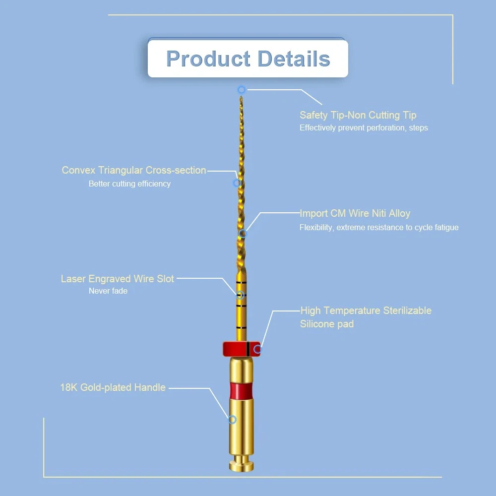 Niti Denta TC Files teeth root canal file with high Flexibility Root Canal Forming System supplier