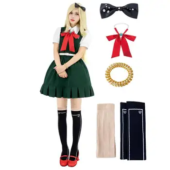 Anime Danganronpa 2 Despair Sonia Nevermind Cosplay Dress Women Party Halloween Costume JK School Uniform with Bracelet