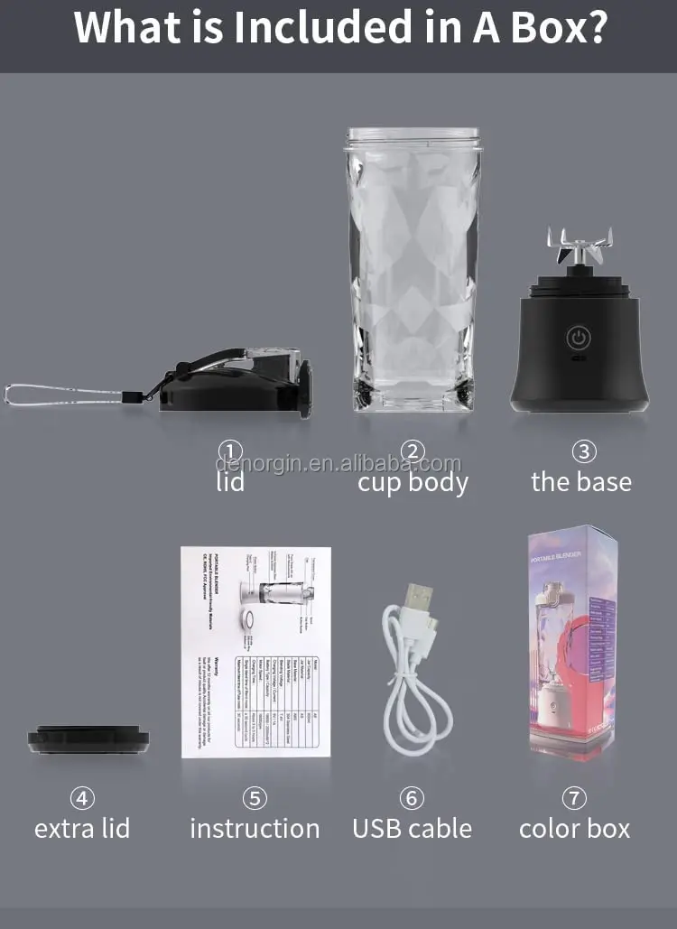 Factory Design 600ml IP67 Waterproof Protein Shaker Electric Rechargeable Portable Blender
