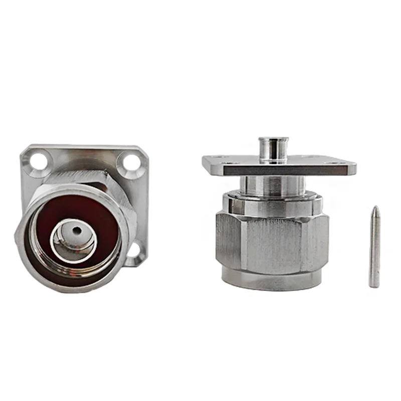 Manufacturer Factory N-JFB3 Connector With Flange Brass Male N Connector for RG141 RG402