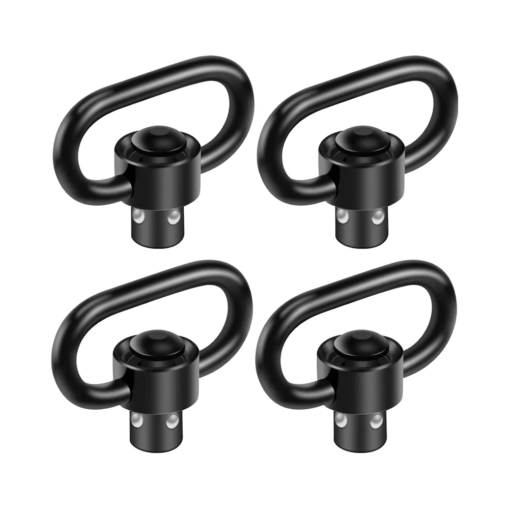 Traditional D-Loop Two-Point Sling Swivel for Hunting & Shooting 1.33 Inch Steel Push Button Quick-Disconnect QD Sling Swivels