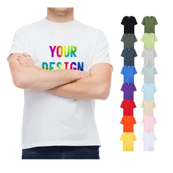 15% OFF Free Sample 100% Cotton Blank Tshirt Plain Assorted Mix Color Size Men's Logo Printing Custom T Shirt