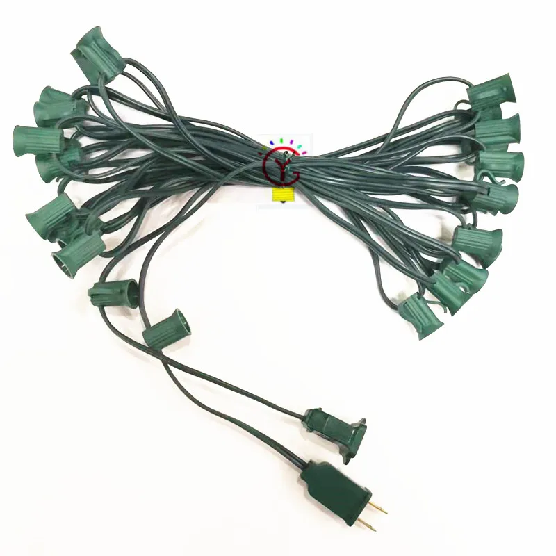25ft E12 C7 Light Stringer 12 Inches Spacing Outdoor String Light Cord ...