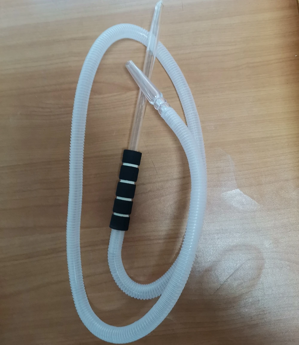 Factory Saudi Arabia Mixed Colors Foam Grip Glass Pipe Plastic Disposable Shisha Hose Hookah Hose