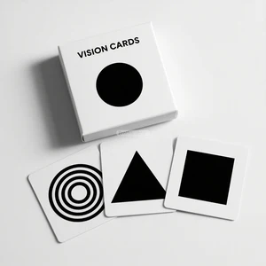 Customized Educational Printing Black & White Flash Playing Cards Baby Visual Stimulation Cards