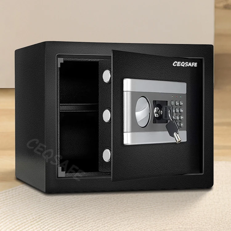CEQSAFE Security Electronic Box Office Use Safety Deposit Size Full Metal Stash Can Steel Hotel Fireproof Small Digital Safe