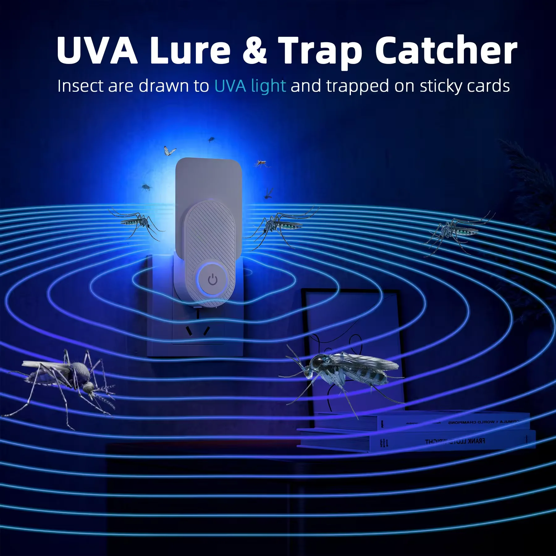 X-PEST FT91  Light Sticky Fly Insect Trap Electric Sticky  Plug-In Mosquito Killer  Indoor Fly Trap for Home