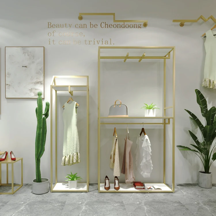 dress stand design Amazon.com: kunghei 75" Tall Gold Clothing Garment Rack Boutique Retail Display Stand