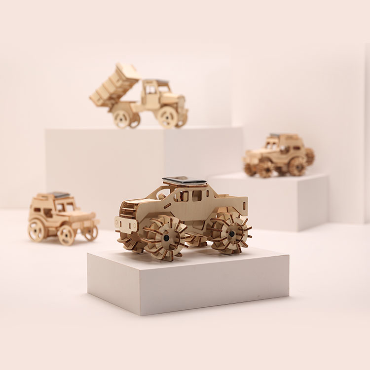 Монстр-Трак обучающий Деревянный 3D солнечный автомобиль