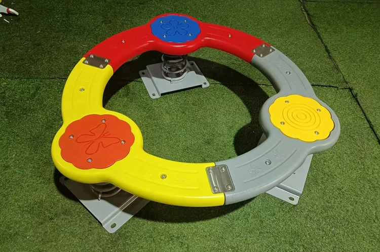 2025 New Round Spring Seat Children's Outdoor Balance Plastic Seesaw Large Outdoor Play Equipment