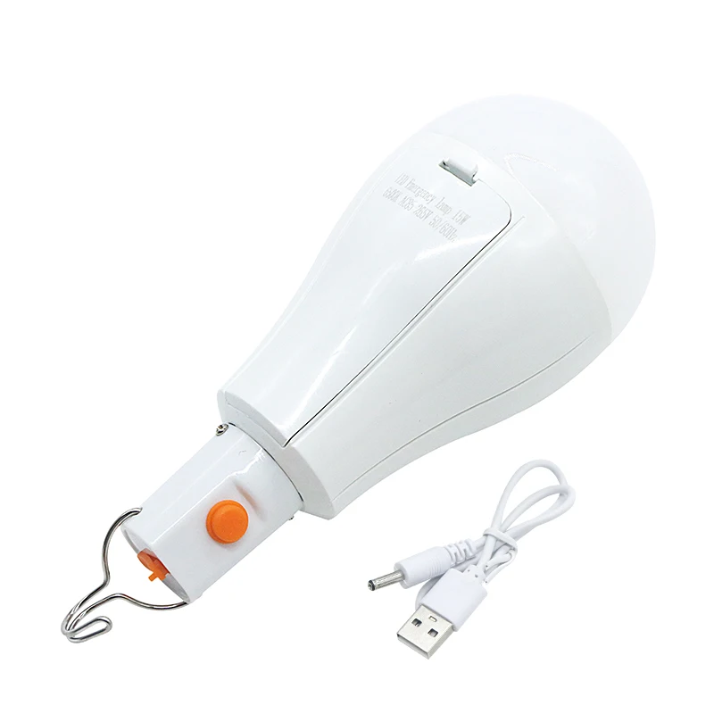 5W 10 LED USB bombilla luz con con interruptor de encendido/apagado, ahorro  de energía camping hogar gancho noche lámpara blanca