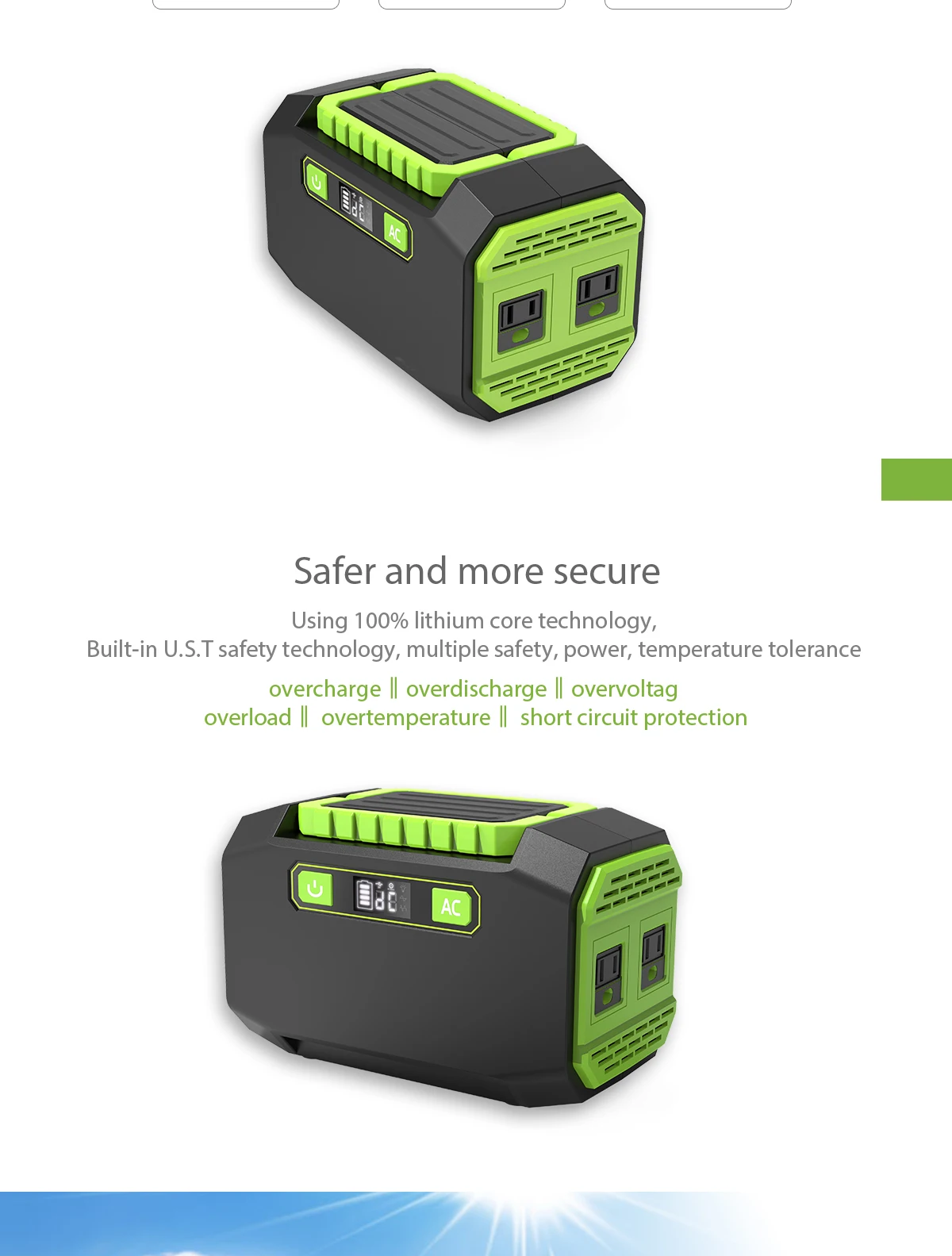 200W Hp Power Portable Power Station Renewable Energy Backup Generator Portable 200w 300w 600w 800w 1000w 2000w  Superlight details