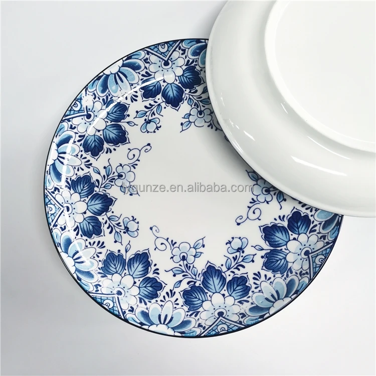 Tulip Ceramic Dinnerware Sets Porcelain Plates and Dishes Green Salad Bowl Casserole Baking Plates for Home