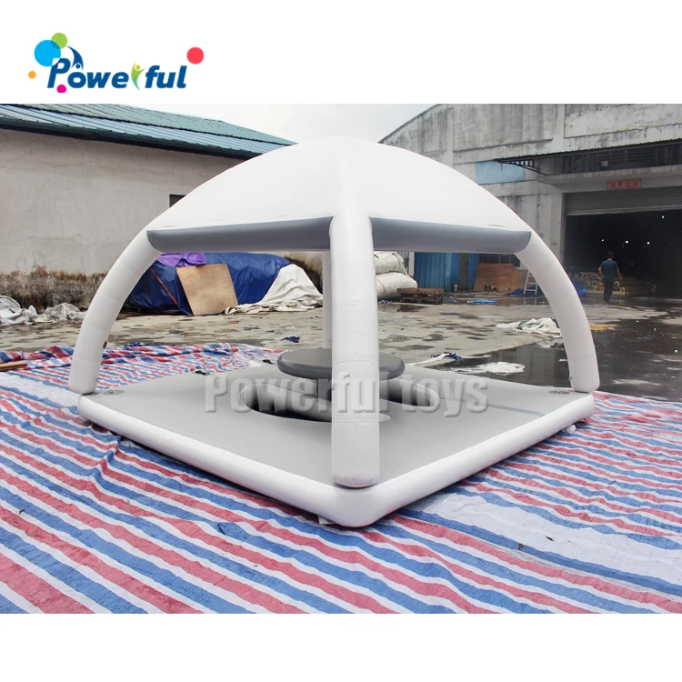 Water Floating Platforms Dock Inflatable Water Floating Island  With Tent