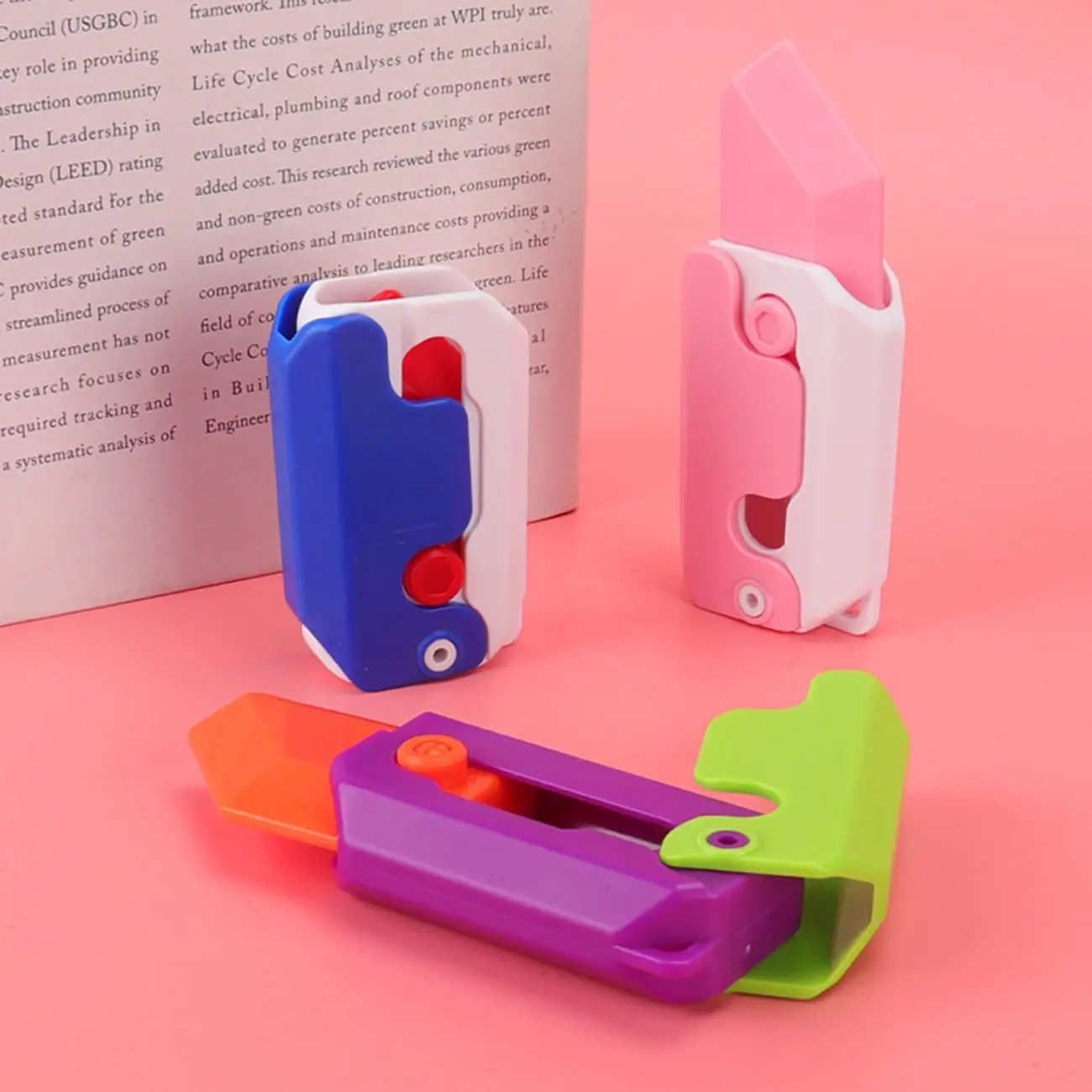 Sensory Anxiety Stress Relief Toy3d Printed Plastic Fidget Knife Toy